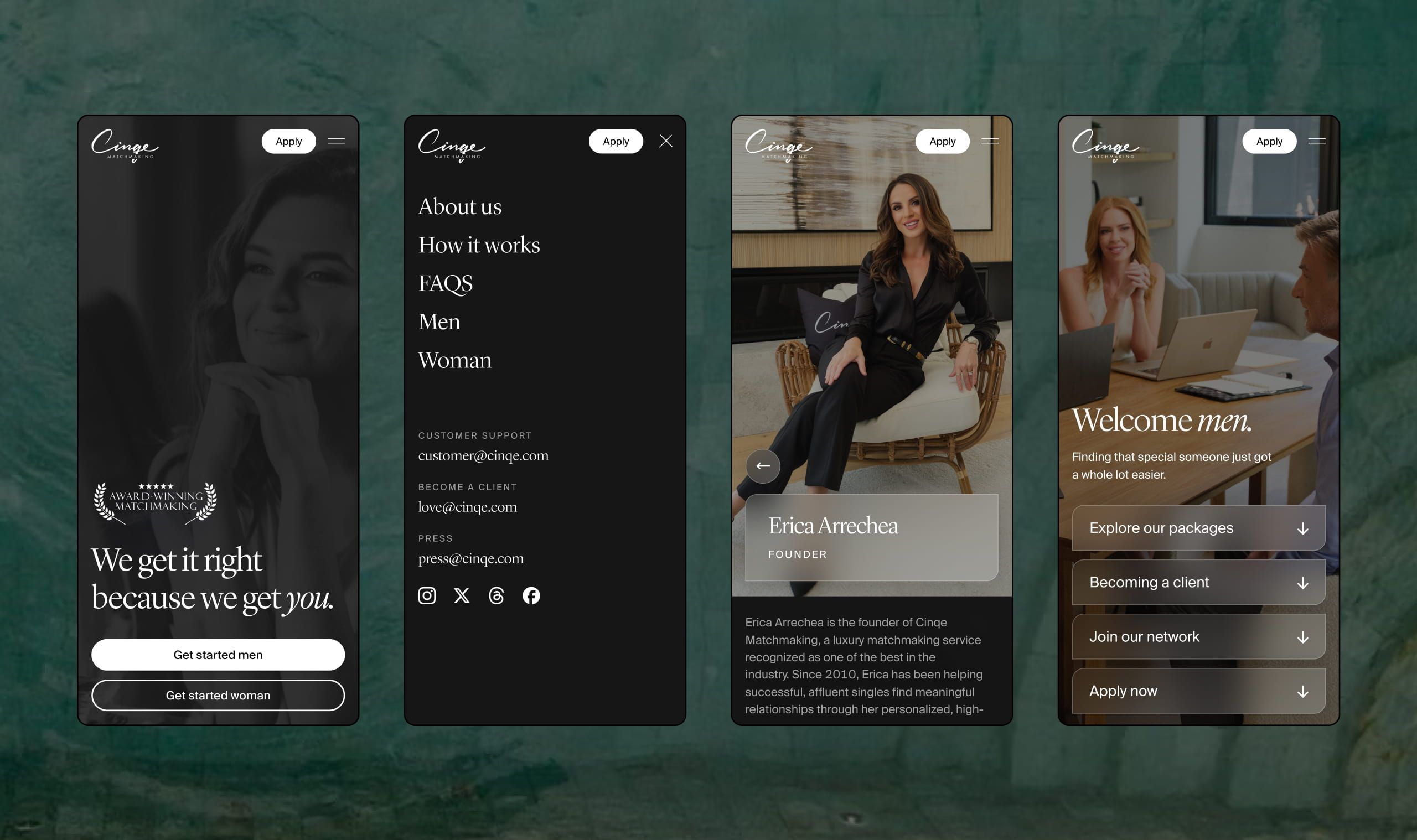 Cinqe Mobile Design