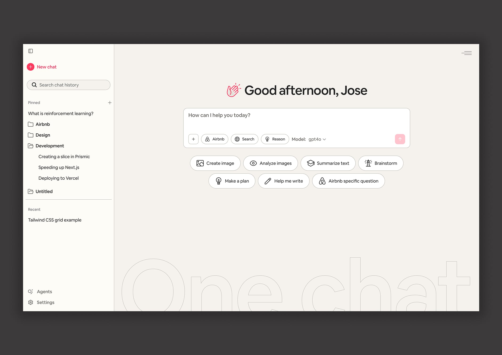 One chat