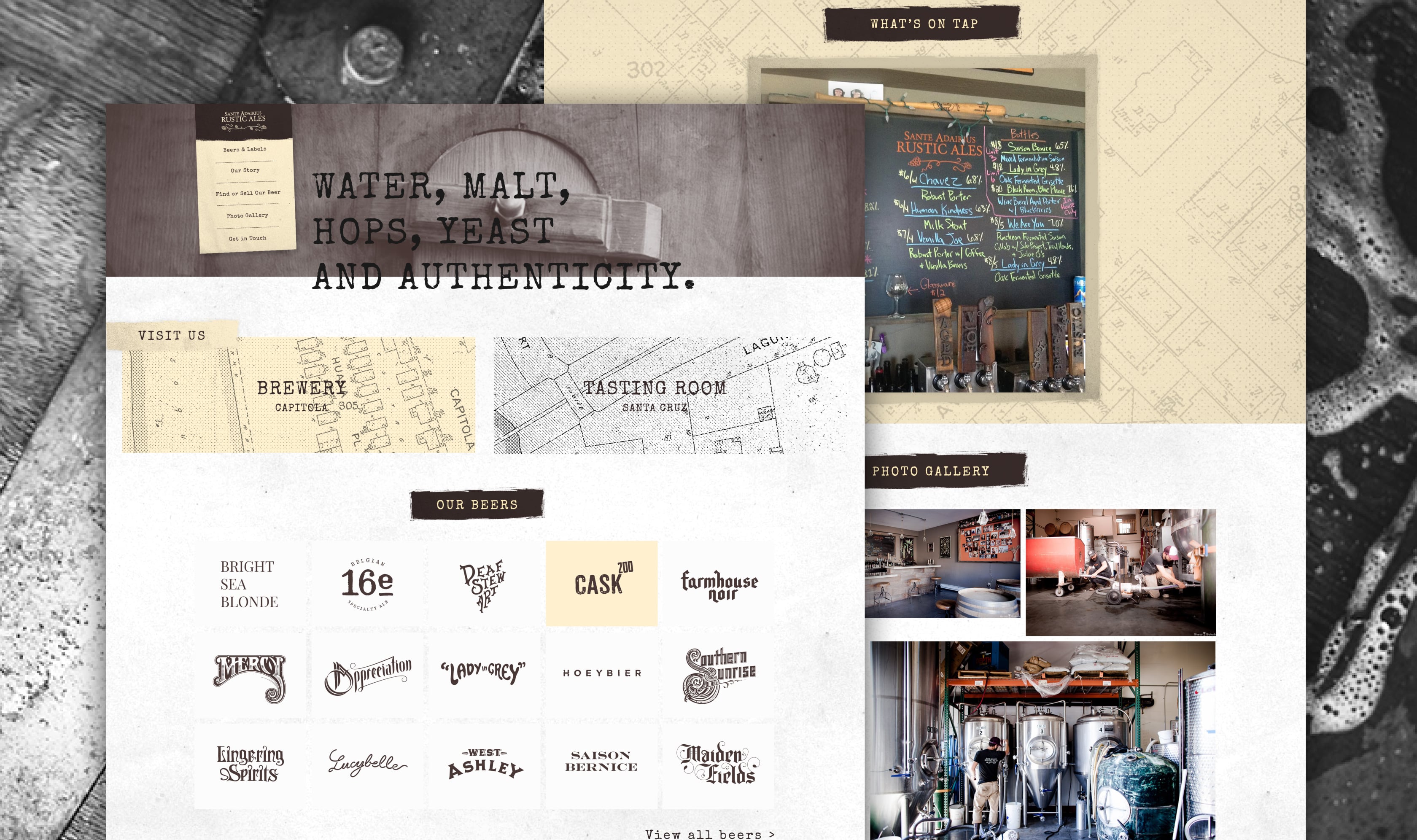 Sante Adairius Website Design